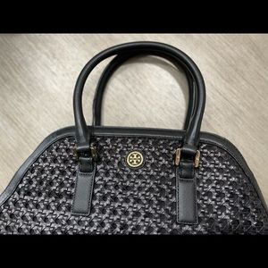Tory Burch Robinson Woven Reva Dome Basket Used